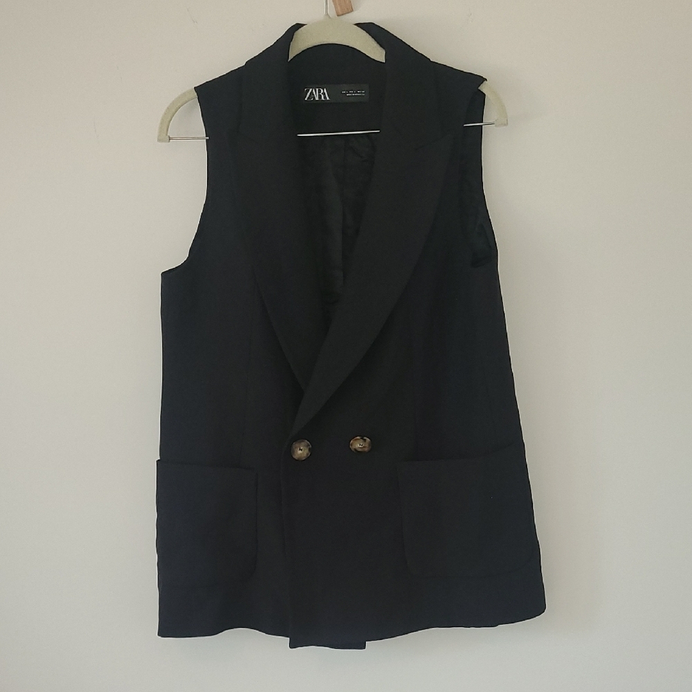 Zara Black Tailored Vest